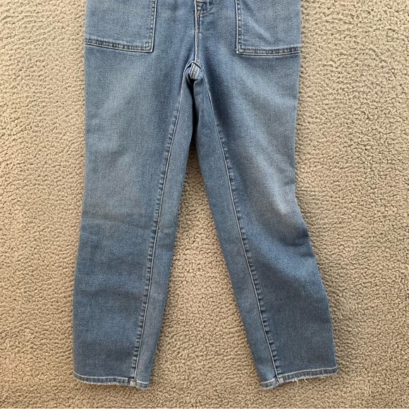 Good American Women's Utility Jumpsuit Denim 6 Pockets Straight Legs -  Size: 1 - Picture 6 of 16